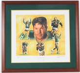 1998 Brett Favre Green Bay Packers Signed 28" x 30" Framed Lithograph (JSA) 3/200