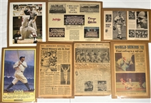 1940s-1990s Milwaukee Braves, Chicago White Sox Newspapers, Photos & Prints (Lot of 15)