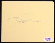 1967-1970s early Rod Carew Minnesota Twins California Angels Autographed 4x6 Yellow Paper (PSA/DNA)