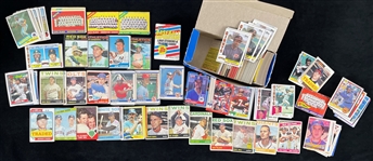 1960s-90s Baseball Trading Card Collection - Lot of 350+