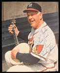 1953-1956 Charlie Grimm (d.1983) Milwaukee Braves Autographed 8x10 Color Photo (JSA)