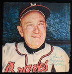 1956-1959 Fred Haney (d.1977) Milwaukee Braves Autographed 8x8 Colored Photo (JSA)
