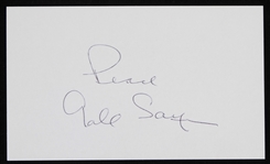 1965-1971 Gale Sayers (d.2020) Chicago Bears Autographed Index Card (JSA)