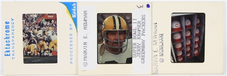 1960's-80's Green Bay Packers Cincinnati Reds 2 x 2 Photo Transparency Slides - Lot of 3