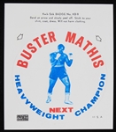 1960s-70s Buster Mathis Next Heavyweight Champion 4" Kwik-Stik Badge on Original Card
