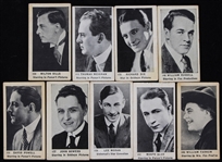 1922 Stroller Cigarette 1"x2" Trading Cards Featuring Monte Blue William Russell Lee Moran and More (Lot of 9)