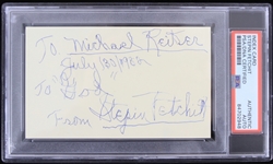 1982 Stepin Fetchit Vaudeville Performer Signed Index Card (PSA Slabbed) 