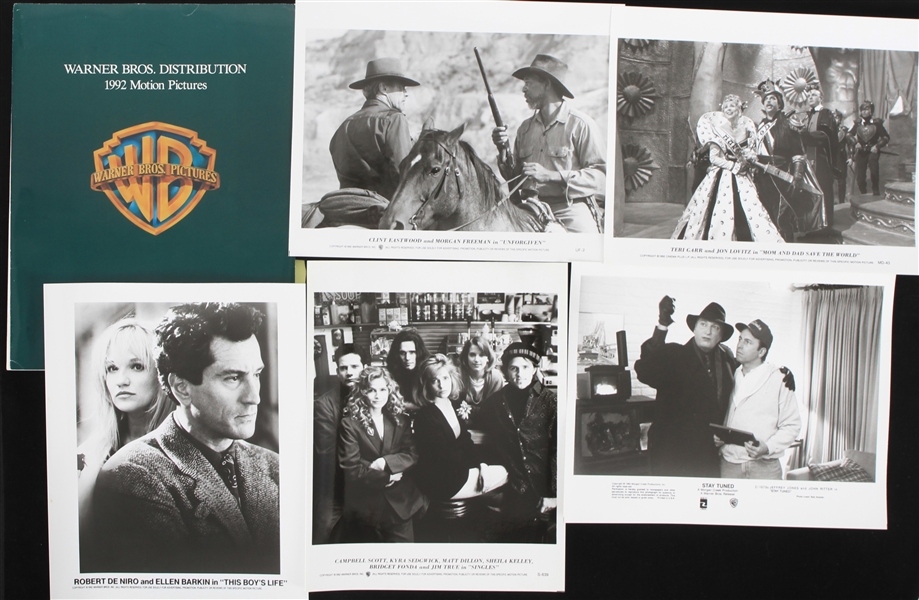 1992 Warner Brothers Motion Pictures Preview Guidebook and 8" x 10" Promotional Photos - Lot of 20