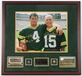 1997 Bart Starr Brett Favre Green Bay Packers Signed 29" x 31" Framed Photo Display (JSA/Favre Hologram)