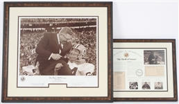 1996 Forrest Gregg Jerry Kramer Vernon Biever Signed 24" x 26" Framed The Thrill of Victory Super Bowl II Photo (JSA/Gallery of Sports Art COA) 130/550