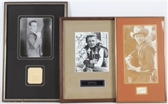 1950s-2000s Hollywood Signed Framed Display Collection - Lot of 5 w/ Jimmy Stewart, Roy Rogers, James Cagney, Arnold Palmer Signed 8" x 10" & More (JSA)