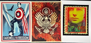 2008-15 Political & Music Poster Collection - Lot of 10 w/ Shepard Fairey Signed, Barack Obama & Van Morrison (JSA)