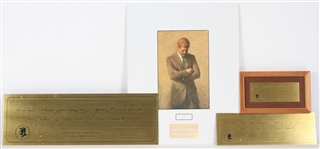 1960s John F. Kennedy 35th President of the United States Memorabilia - Lot of 4 w/ Etchings & Artist Signed Likeness