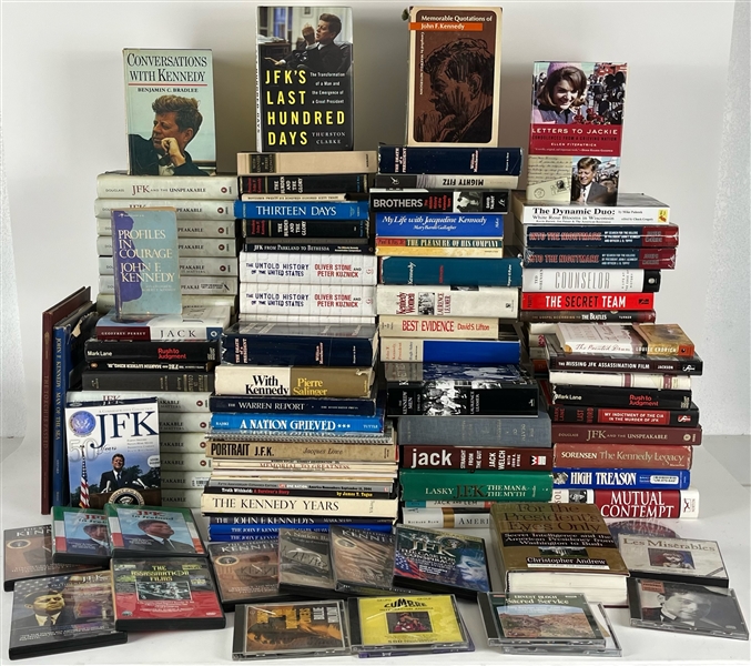 1960s-2000s John F Kennedy Books, DVDs and more (Lot of 100+)