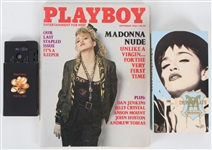 1980s-2000s Madonna Memorabilia Collection - Lot of 3 w/ Playboy Magazine, Immaculate Collection VHS and Youll See Cassingle with Instrumental B-Side 