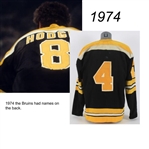 1972-1974 Bobby Orr Boston Bruins Game Worn Notated Provenance Hockey Jersey (MEARS A8) JSA Letter Verifying Harry Sinden Autograph