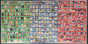 1989 Score Football Trading Card Uncut Sheets - Lot of 5 w/ 110 Cards Per Sheet (550 Cards Total) Including Barry Sanderts, Deion Sanders, Troy Aikman, Derrick Thomas Rookies