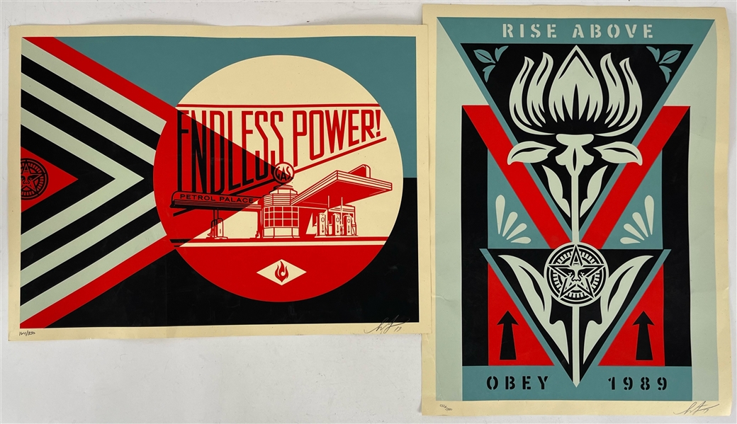 2019 Shepard Fairey Artist Signed 18" x 24" Lithographs - Lot of 2 (JSA) 