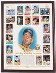 1995 Mickey Mantle New York Yankees 20" x 26" Framed Topps Commemorative Card Sheet (Topps COA) 4,337/10,000