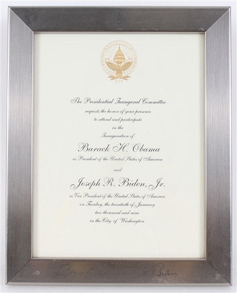 2009 Barack Obama 44th President of the United States 10.5" x 13" Framed Inauguration Invitation 