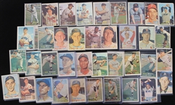 1957 Topps Baseball Trading Cards - Lot of 49 w/ 38 in Deans Graded Sleeves 