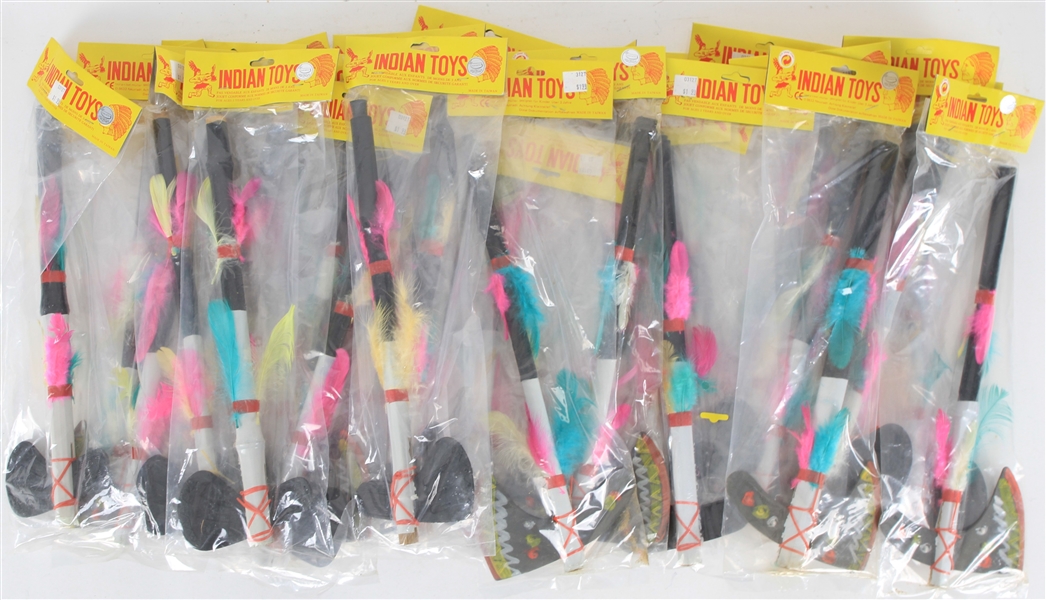 1970s Indian Toys MIB 13" Tomahawk Toys - Lot of 30