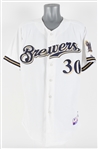 2008 Craig Counsell Milwaukee Brewers Game Worn Home Jersey (MEARS A10/MLB Hologram) "The MLB Hologram indicates that this Jersey was worn during the 2008 NL Division Series in Milwaukee"