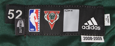 2008-09 Malik Allen Milwaukee Bucks Game Worn Road Jersey (MEARS LOA/Bucks COA)