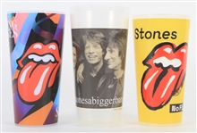 2006-22 The Rolling Stones Tours Commemorative On Site Cups - Lot of 3