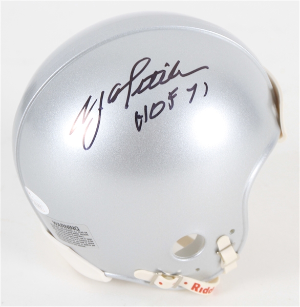1951-1960 Y.A.Tittle (d.2017) San Francisco 49ers Autographed Mini Helmet *JSA*
