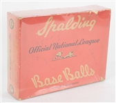 1940s Spalding Official National League Ford Frick Empty Baseball Carton