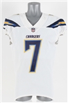 2017 Cardale Jones Los Angeles Chargers Road Jersey (MEARS LOA)