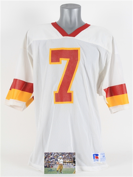 1984-85 Joe Theismann Washington Redskins Signed Jersey + 4" x 6" Photo (JSA)