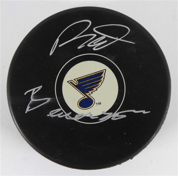 1967-71, 74-78 Red Berenson St. Louis Blues Autographed Hockey Puck (JSA)