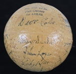 1953 Milwaukee Braves Team Signed DeBeer Anchor Brand Softball w/ 26 Signatures Including Warren Spahn, Eddie Mathews, Del Crandall, Johnny Logan & More (JSA)