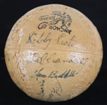 1953 Milwaukee Braves Team Signed DeBeer Anchor Brand Softball w/ 26 Signatures Including Warren Spahn, Eddie Mathews, Del Crandall, Johnny Logan & More (JSA)