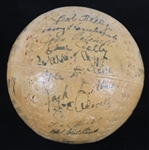 1953 Milwaukee Braves Team Signed DeBeer Anchor Brand Softball w/ 26 Signatures Including Warren Spahn, Eddie Mathews, Del Crandall, Johnny Logan & More (JSA)