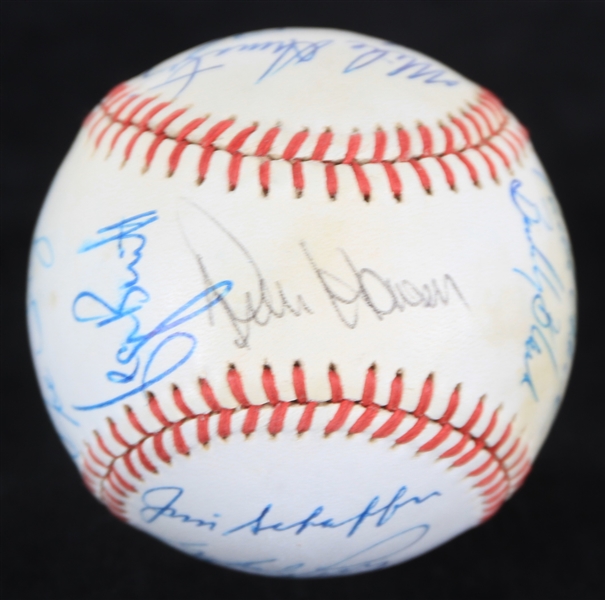 1983 Kansas City Royals Team Signed OAL MacPhail Baseball w/ 19 Signatures Including George Brett, Gaylord Perry, Willie Wilson & More (JSA)