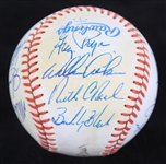1983 Kansas City Royals Team Signed OAL MacPhail Baseball w/ 19 Signatures Including George Brett, Gaylord Perry, Willie Wilson & More (JSA)