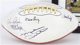 1985 Chicago Bears Multi Signed All State Glory Days Commemorative Football + 13 x 16 Framed Donald Driver Signed Photo Display (JSA)