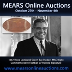 1967 Vince Lombardi Green Bay Packers MAC Night Commemorative Football w/ Painted Signature