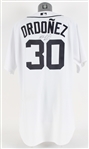2008 Magglio Ordonez Detroit Tigers Signed Game Worn Home Jersey (MEARS A10/MLB Hologram/JSA)
