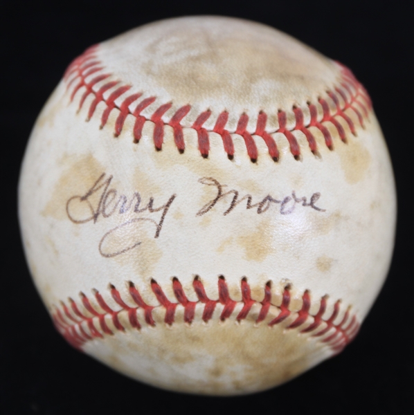 1979-80 Terry Moore Enos Slaughter St. Louis Cardinals Signed ONL Feeney Baseball (JSA)