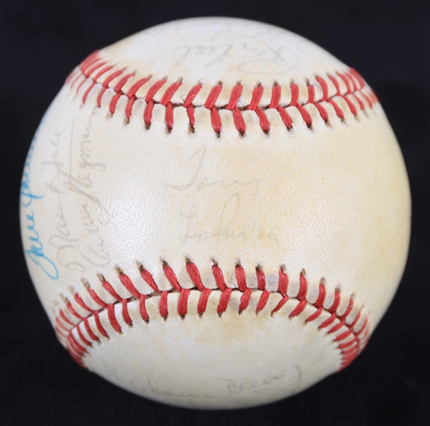 1984-85 Chicago White Sox Team Signed OAL Brown Baseball w/ 21 Signatures Including Tom Seaver, Tony La Russa, Greg Luzinski & More (JSA)
