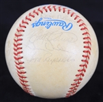 1984-85 Chicago White Sox Team Signed OAL Brown Baseball w/ 21 Signatures Including Tom Seaver, Tony La Russa, Greg Luzinski & More (JSA)