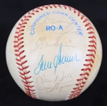 1984-85 Chicago White Sox Team Signed OAL Brown Baseball w/ 21 Signatures Including Tom Seaver, Tony La Russa, Greg Luzinski & More (JSA)