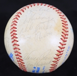1984-85 Chicago White Sox Team Signed OAL Brown Baseball w/ 21 Signatures Including Tom Seaver, Tony La Russa, Greg Luzinski & More (JSA)