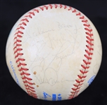 1984-85 Chicago White Sox Team Signed OAL Brown Baseball w/ 21 Signatures Including Tom Seaver, Tony La Russa, Greg Luzinski & More (JSA)