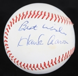 1979 Hank Aaron Milwaukee Brewers Signed OAL MacPhail Baseball *JSA*