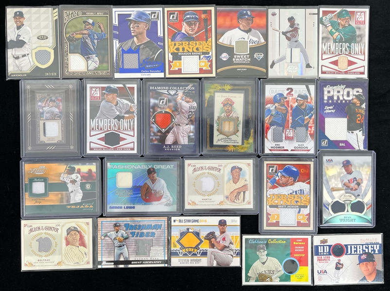 2002-2018 Miguel Tejeda Oakland Athletics Carlos Beltran and Masahiro Tanaka New York Yankees Torii Hunter Minnesota Twins Jake Peavy San Diego Padres and More Relic Baseball Cards (Lot of 23)